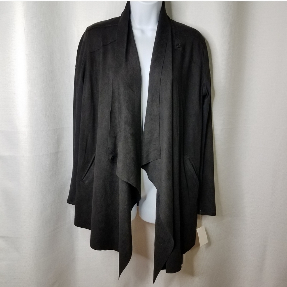 Blank NYC black Cloud Nine drape jacket - Picture 4 of 11